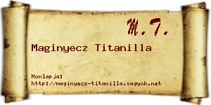 Maginyecz Titanilla névjegykártya